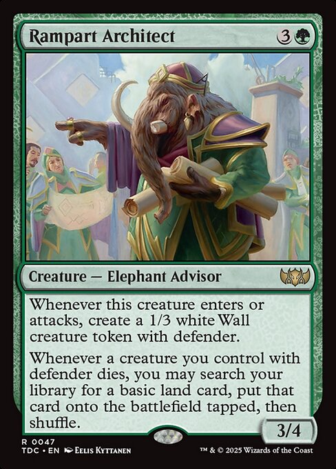Rampart Architect (47) - Tarkir: Dragonstorm Commander - Game On