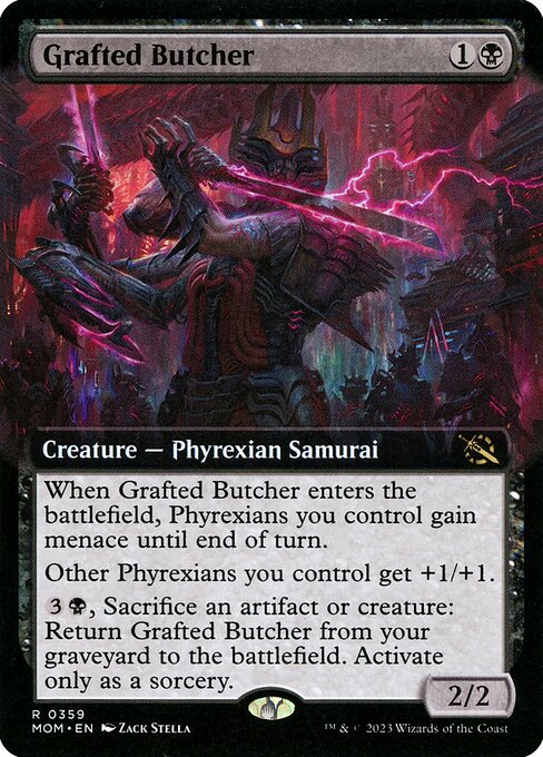 Grafted Butcher (359) - EXTENDED ART (Foil) - March of the Machine - Game On