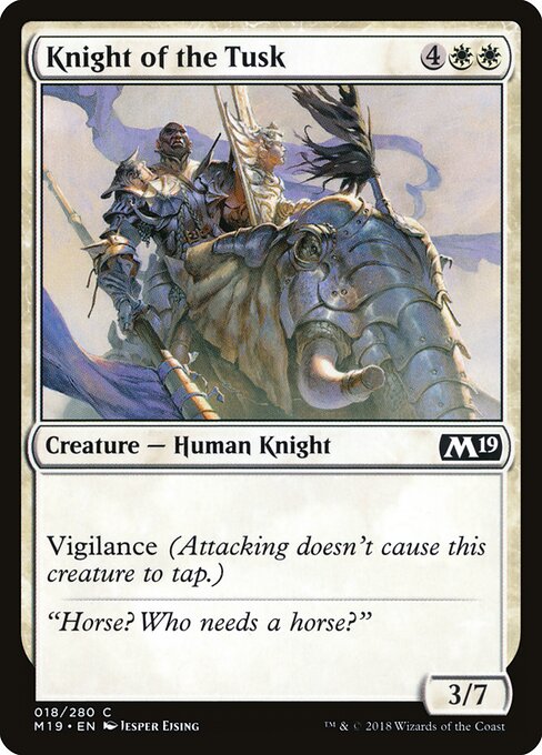 Knight of the Tusk (18) (Foil) - Core Set 2019 - Game On