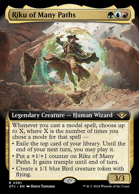 Riku of Many Paths (361) - EXTENDED ART (Foil) - Outlaws of Thunder Junction - Game On