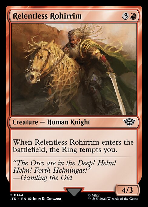 Relentless Rohirrim (144) (Foil) - The Lord of the Rings: Tales of Middle-earth - Game On