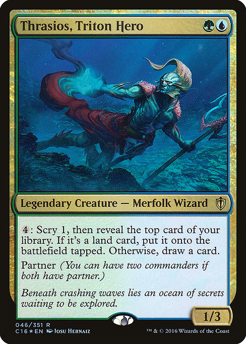 Thrasios, Triton Hero (46) (Foil) - Commander 2016 - Game On