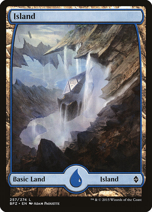 Island (257) - FULL ART - Battle for Zendikar - Game On