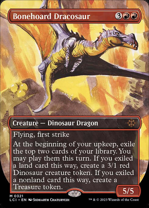 Bonehoard Dracosaur (321) - BORDERLESS (Foil) - The Lost Caverns of Ixalan - Game On