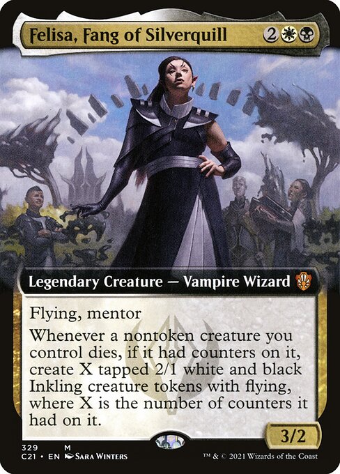 Felisa, Fang of Silverquill (329) - EXTENDED ART - Commander 2021 - Game On