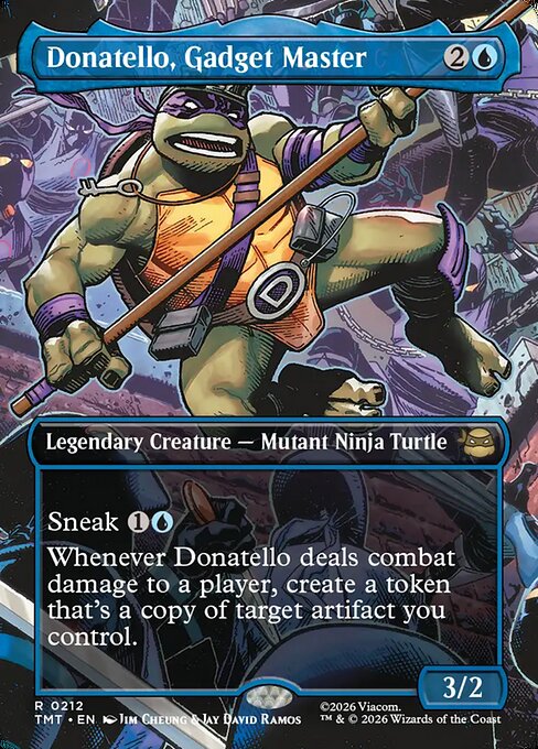 Donatello, Gadget Master (212) - BORDERLESS - FULL ART (Foil) - Teenage Mutant Ninja Turtles - Game On