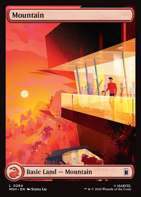 Mountain (284) - FULL ART (Foil) - Marvel Super Heroes - Game On