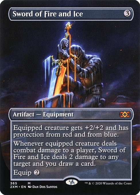 Sword of Fire and Ice (365) - BORDERLESS (Foil) - Double Masters - Game On