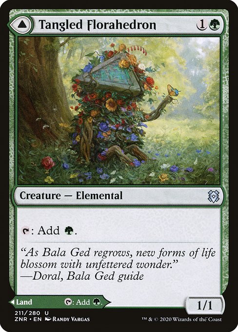 Tangled Florahedron // Tangled Vale (211) (Foil) - Zendikar Rising - Game On
