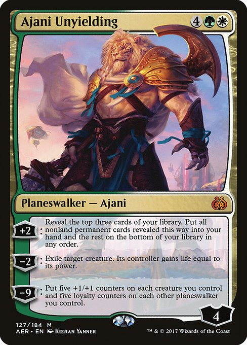 Ajani Unyielding (127) (Foil) - Aether Revolt - Game On