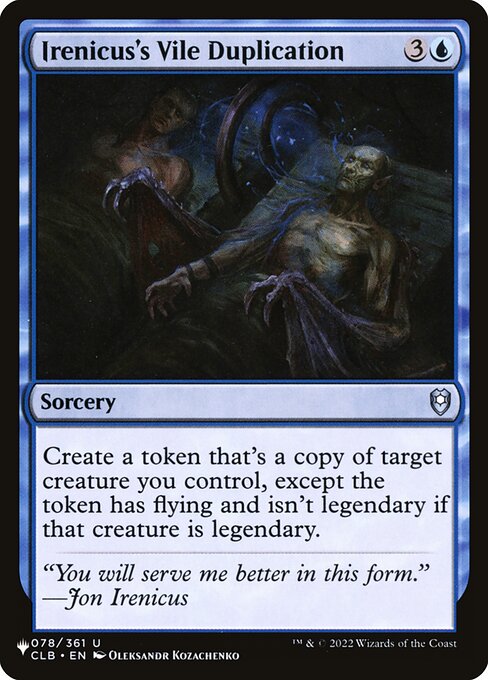 Irenicus's Vile Duplication (CLB-78) - The List - Game On