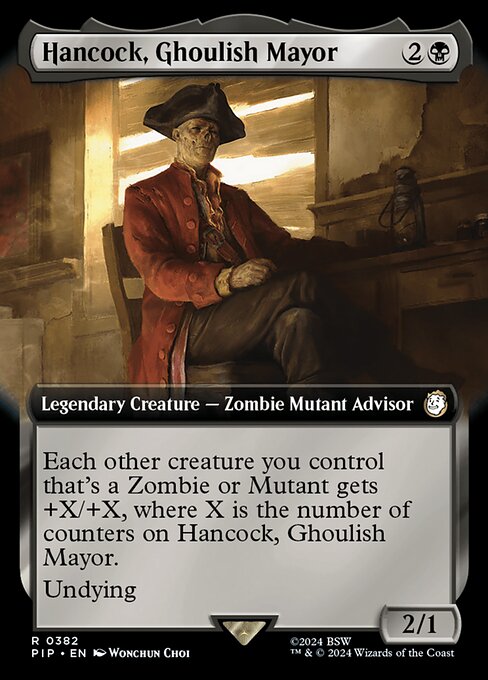 Hancock, Ghoulish Mayor (382) - EXTENDED ART (Foil) - Fallout - Game On