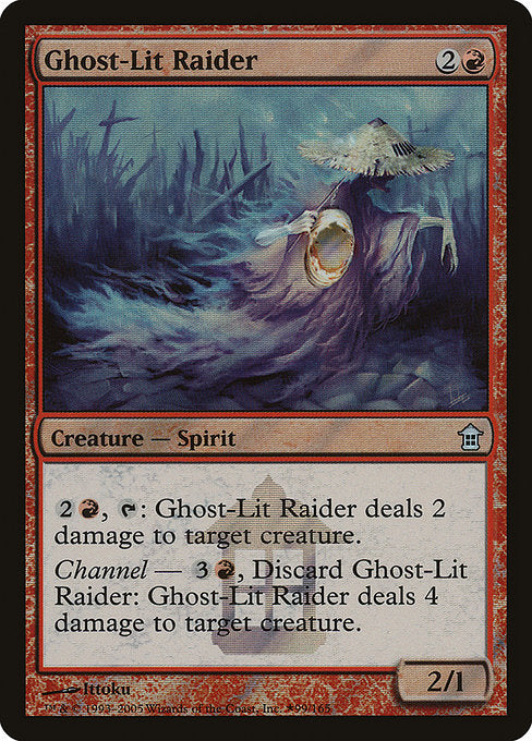 Ghost-Lit Raider (99★) (Foil) - Saviors of Kamigawa Promos - Game On