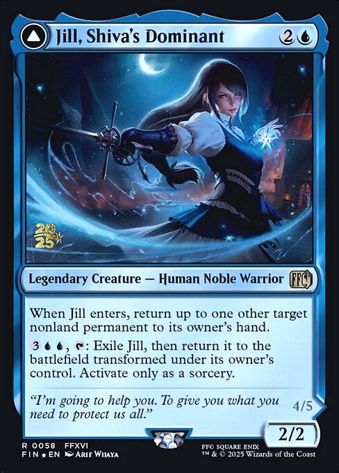Jill, Shiva's Dominant // Shiva, Warden of Ice (58s) (Foil) - Final Fantasy Promos - Game On