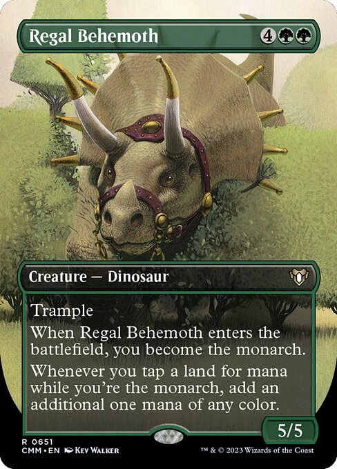 Regal Behemoth (651) - BORDERLESS - FULL ART - Commander Masters - Game On