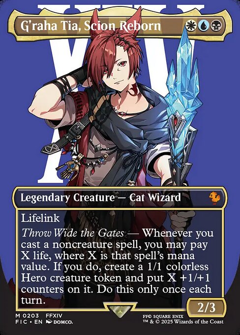 G'raha Tia, Scion Reborn (203) - BORDERLESS - FULL ART - Final Fantasy Commander - Game On