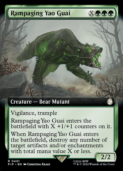 Rampaging Yao Guai (401) - EXTENDED ART - Fallout - Game On