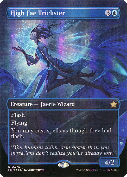 High Fae Trickster (375) - BORDERLESS (Foil) - Foundations - Game On