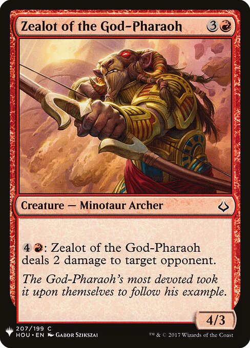 Zealot of the God-Pharaoh (HOU-207) - The List - Game On