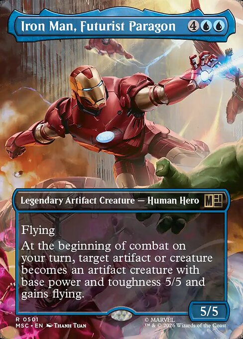 Iron Man, Futurist Paragon (501) - BORDERLESS - Marvel Super Heroes Commander - Game On