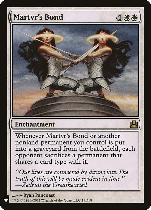 Martyr's Bond (CMD-19) - The List - Game On
