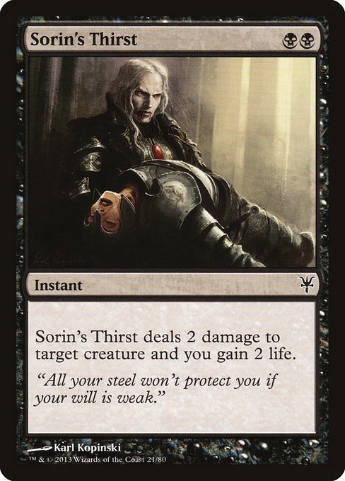 Sorin's Thirst (21) - Duel Decks: Sorin vs. Tibalt - Game On