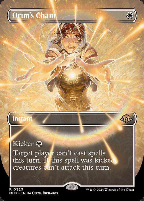 Orim's Chant (323) - BORDERLESS - FULL ART (Foil) - Modern Horizons 3 - Game On