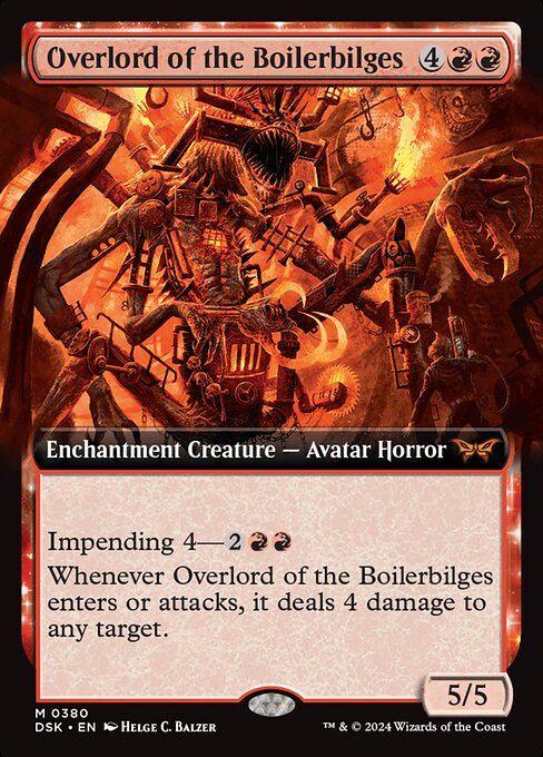 Overlord of the Boilerbilges (380) - EXTENDED ART - Duskmourn: House of Horror - Game On