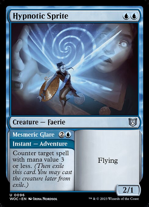 Hypnotic Sprite // Mesmeric Glare (96) - Wilds of Eldraine Commander - Game On