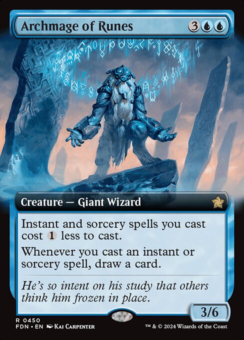 Archmage of Runes (450) - EXTENDED ART (Foil) - Foundations - Game On