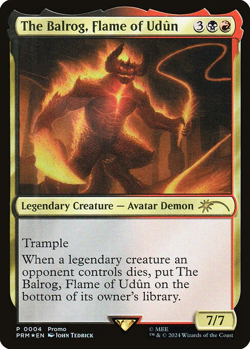 The Balrog, Flame of Udûn (4) (Foil) - Tales of Middle-earth Deluxe Commander Kit - Game On