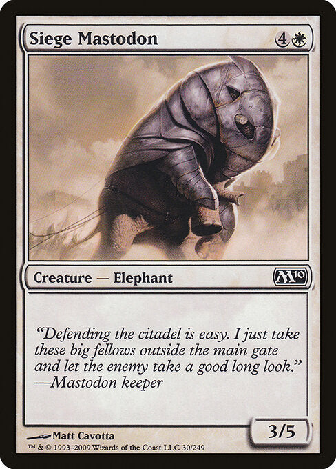 Siege Mastodon (30) (Foil) - Magic 2010 - Game On