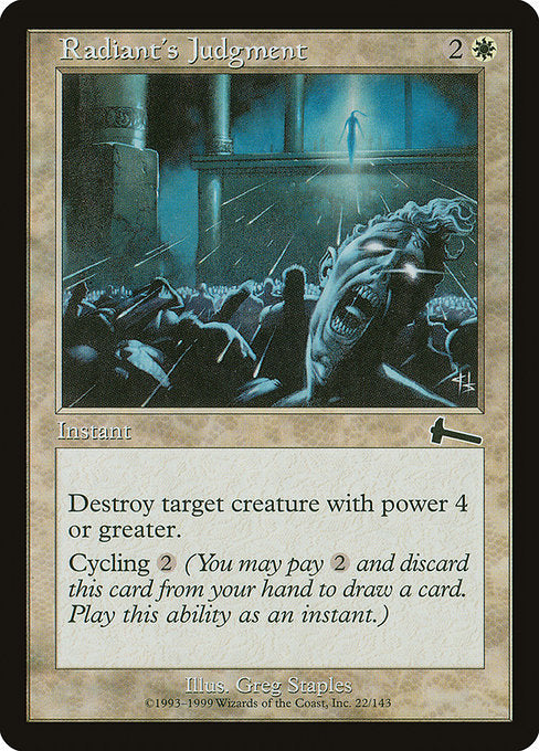 Radiant's Judgment (22) (Foil) - Urza's Legacy - Game On