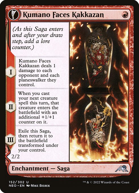 Kumano Faces Kakkazan // Etching of Kumano (152) (Foil) - Kamigawa: Neon Dynasty - Game On