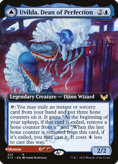 Uvilda, Dean of Perfection // Nassari, Dean of Expression (332) - EXTENDED ART (Foil) - Strixhaven: School of Mages - Game On