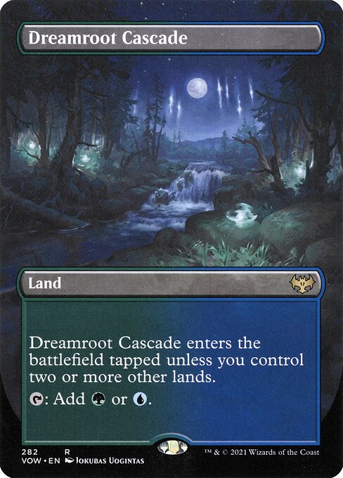 Dreamroot Cascade (282) - BORDERLESS - FULL ART (Foil) - Innistrad: Crimson Vow - Game On