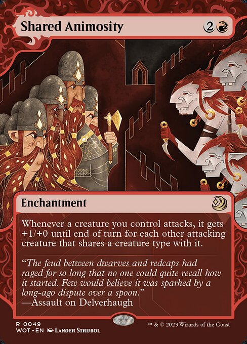 Shared Animosity (49) - BORDERLESS - Wilds of Eldraine: Enchanting Tales - Game On