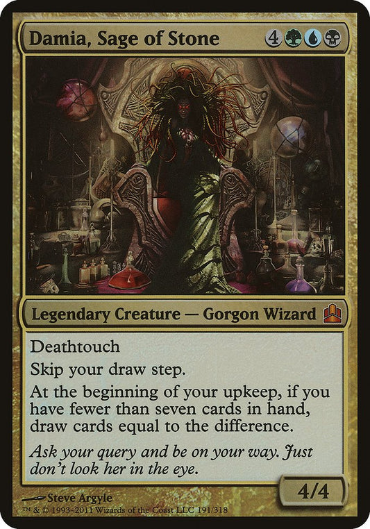 Damia, Sage of Stone (191) - OVERSIZE (Foil) - Commander 2011 Oversized - Game On