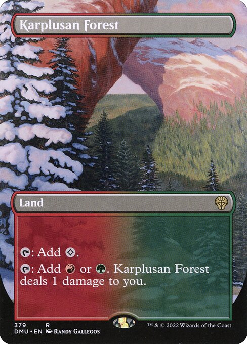 Karplusan Forest (379) - BORDERLESS - FULL ART (Foil) - Dominaria United - Game On