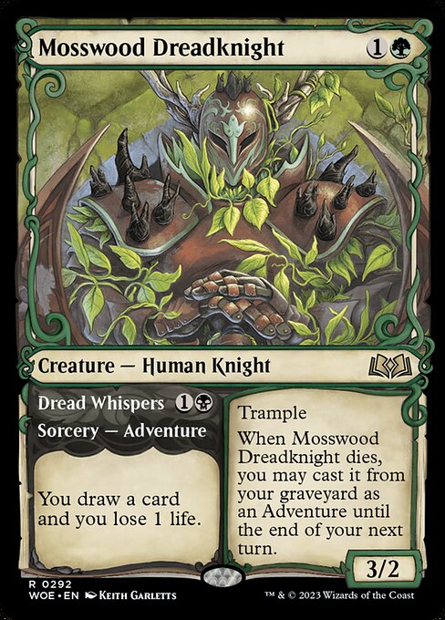 Mosswood Dreadknight // Dread Whispers (292) - SHOWCASE - Wilds of Eldraine - Game On