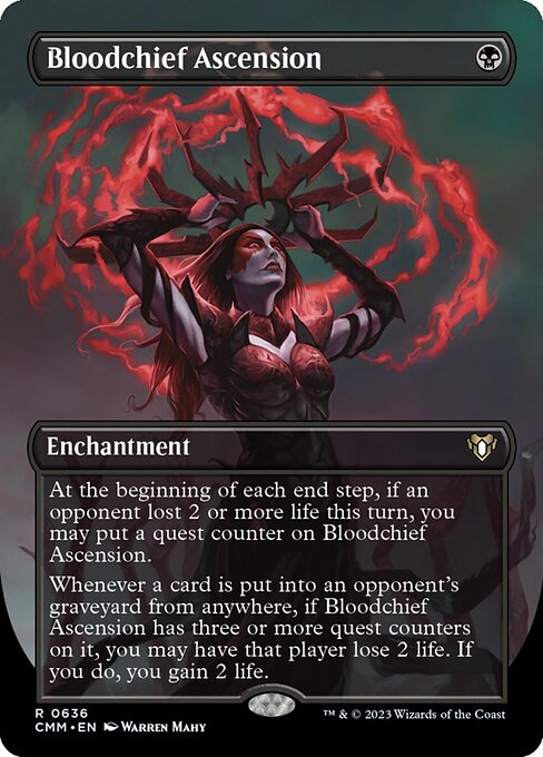 Bloodchief Ascension (636) - BORDERLESS - FULL ART (Foil) - Commander Masters - Game On