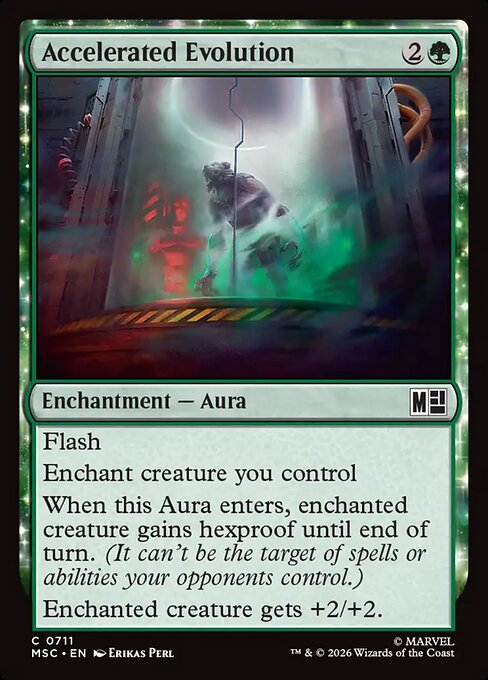 Accelerated Evolution (711) (Foil) - Marvel Super Heroes Commander - Game On
