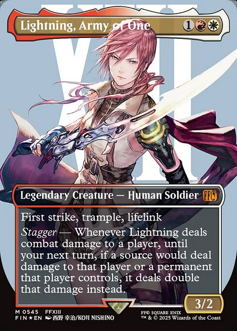 Lightning, Army of One (545) - BORDERLESS - FULL ART (Foil) - Final Fantasy - Game On