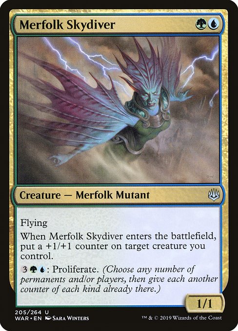 Merfolk Skydiver (205) - War of the Spark - Game On