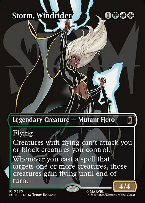 Storm, Windrider (375) - BORDERLESS - Marvel Super Heroes - Game On