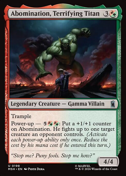 Abomination, Terrifying Titan (198) (Foil) - Marvel Super Heroes - Game On