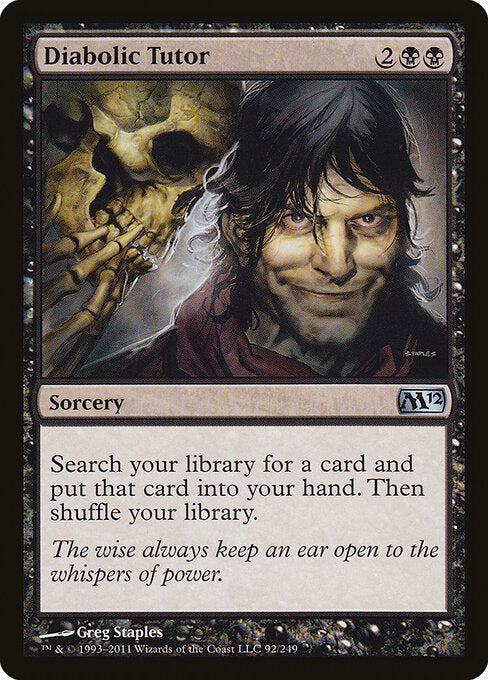 Diabolic Tutor (92) (Foil) - Magic 2012 - Game On