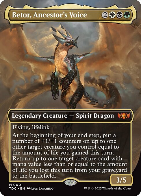 Betor, Ancestor's Voice (1) - BORDERLESS - FULL ART - Tarkir: Dragonstorm Commander - Game On