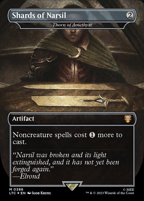 Thorn of Amethyst (386) - BORDERLESS - FULL ART (Foil) - Tales of Middle-earth Commander - Game On