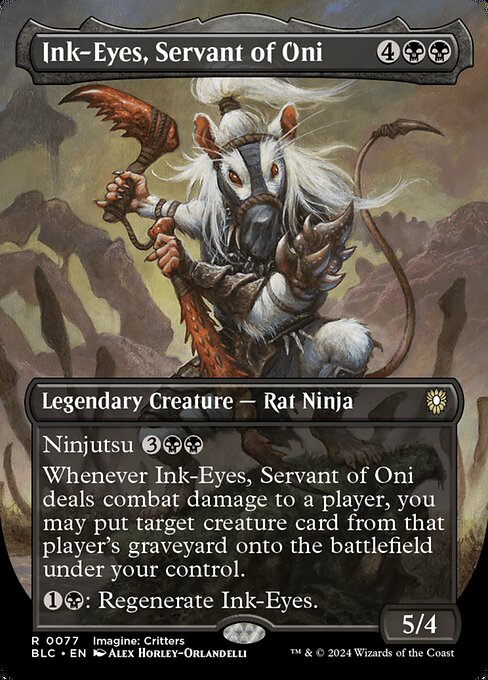 Ink-Eyes, Servant of Oni (77) - BORDERLESS - Bloomburrow Commander - Game On